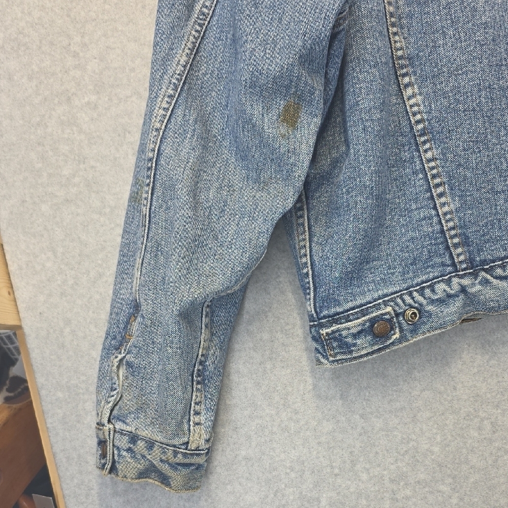 Vintage Levi’s Sherpa Lined Denim Trucker Jacket Made in USA Size L - Picture 7 of 16